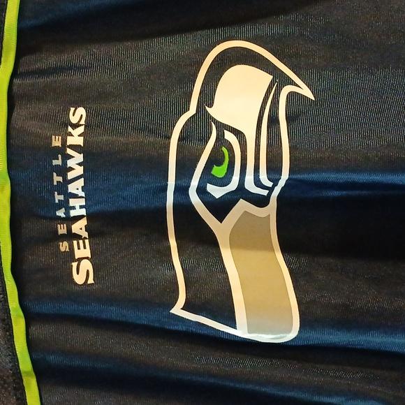 Seattle Seahawks Navy and Lime Green Jersey unisex youth M - Picture 2 of 4